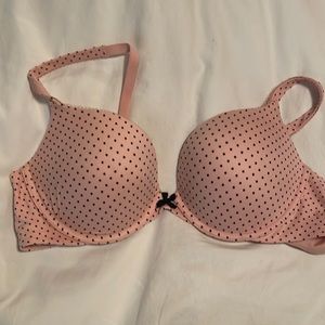 Pink polkadot, push-up bra